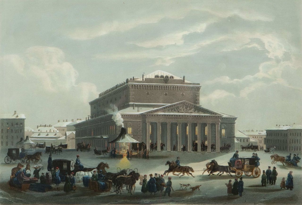 The Saint Petersburg Imperial Bolshoi Kamenny Theatre, End 1840s. Private Collection. Artist Diez, Samuel Friedrich (1803-1873). (Photo by Heritage Images/Getty Images)